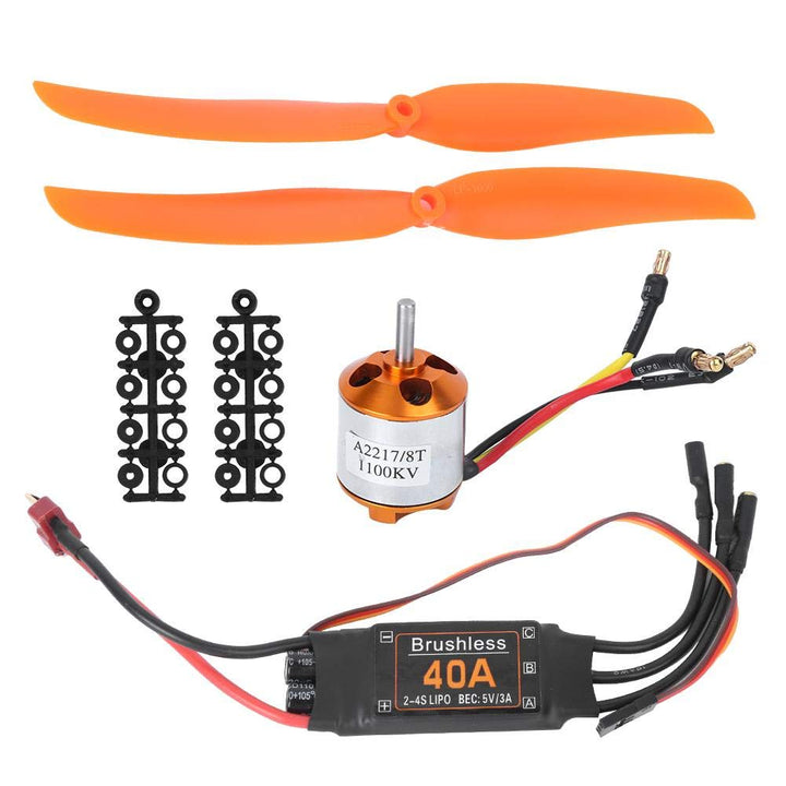 RC Airplane Power Kit, bürstenloser 1100-kV-Motor 40A ESC SG90 9G Micro Servo 1060 Propeller Kompati