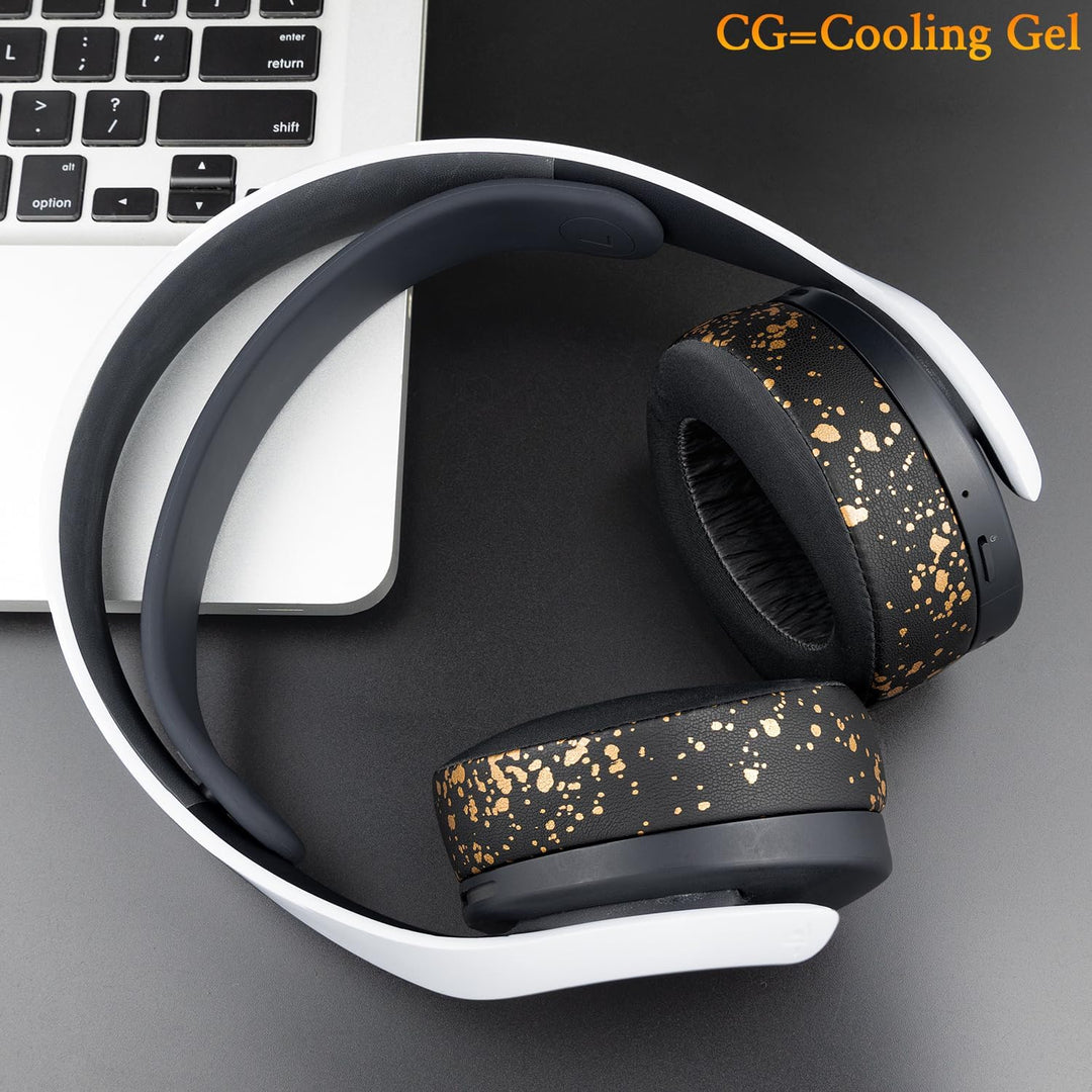 SOULWIT Kühlgel Ersatz Polster Ohrpolster für Sony PS 5 Puls PS5 3D Wireless Headset, Ersatzpolster