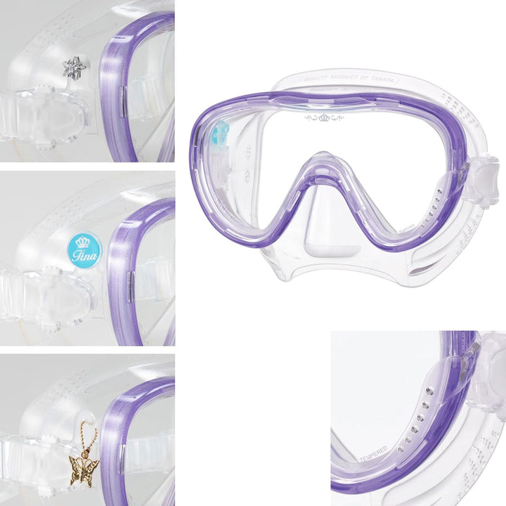 Tusa Tina tauchmaske - Zirkone Taucherbrille schnorchelmaske damen Purple Quartz, Purple Quartz