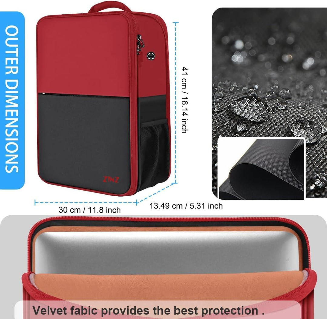 ZINZ Schlanker und Erweiterbarer Laptop Rucksack, 17 Zoll Reise-Business Rucksack, wasserabweisender