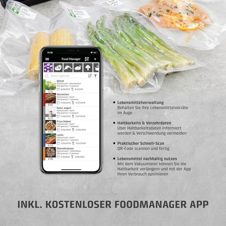 CASO Vacu OneTouch Pro Set - kabelloser Handvakuumierer mit umfangreichem Zubehör, Vakuumiergerät mi