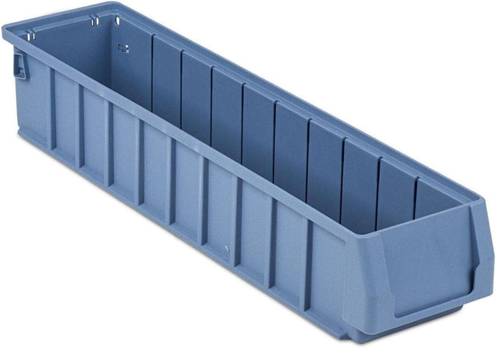 SparSet 5x Regalkasten 500 SN mit Etikett & Schutzhaube | HxBxT 9x11,7x50cm | 3,5 Liter | Sichtlager