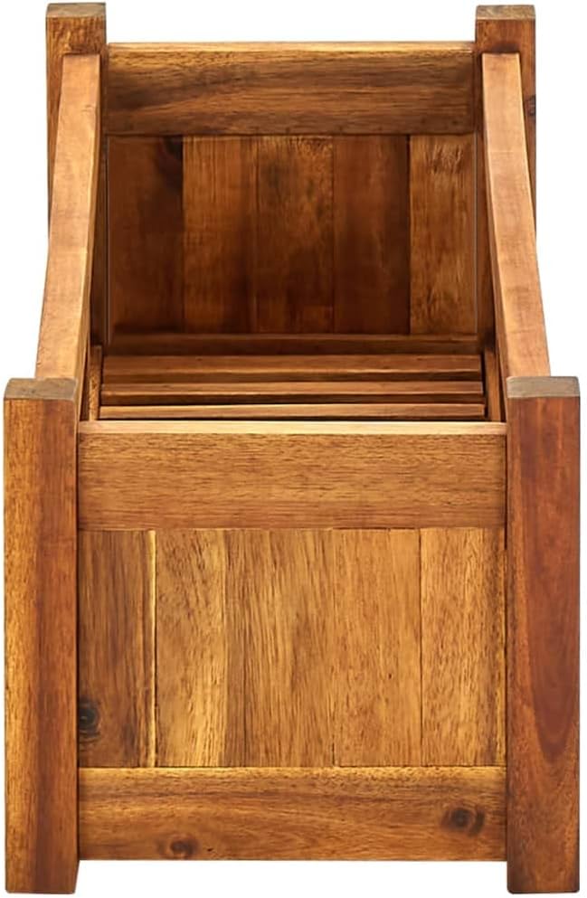 Garten-Hochbeet Akazienholz 76x27,6x25 cm Hochbeete für Garten Pflanzenbett Kräuterbett Gemüsebett B