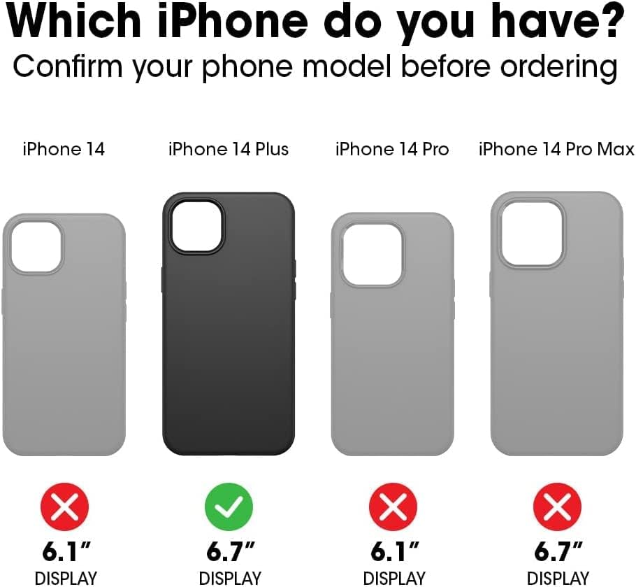OtterBox Symmetry Hülle für iPhone 14 Plus, sturzsicher, schützende dünne Hülle, 3X antimikrobieller