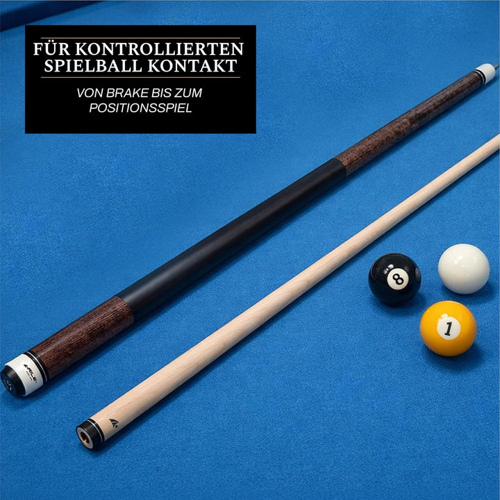 Riley Amerikanischer Billardqueue mit Kunstleder-Griffabschnitt, 58 (147 cm), 13 mm Spitze Dunkle Ho