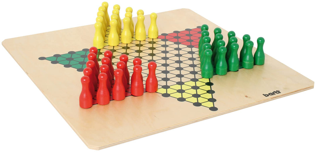 Bartl 107351 Brettspiel Halma gross aus Holz XXL Format 50cm x 50cm, Halma