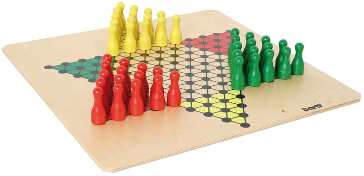 Bartl 107351 Brettspiel Halma gross aus Holz XXL Format 50cm x 50cm, Halma