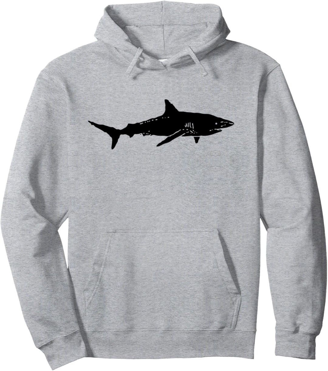 Black Shark | Cool Black Shark Silhouette | Ocean Shark Gift Pullover Hoodie