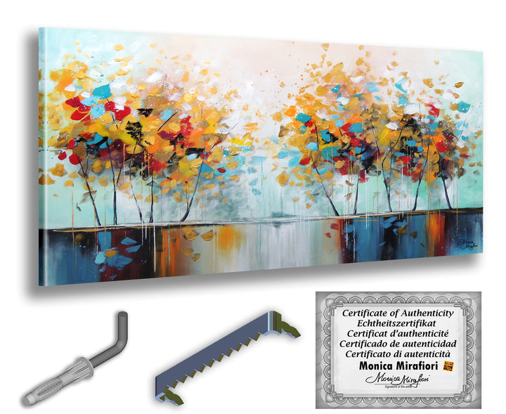 Monica Mirafiori I 100% HANDGEMALT I Gemälde Kreis 100x50cm | Gemälde Handgemalt | Acrylgemälde | Se