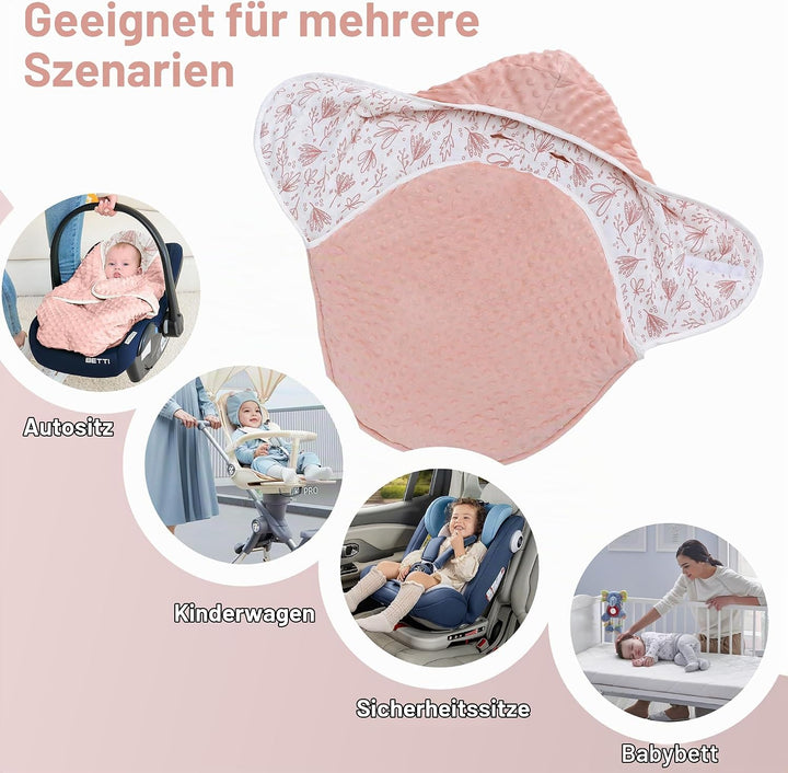 Einschlagdecke Babyschale für Winter Buggy Universal Fusssack Babydecke Baumwolle Baby Pucksack für