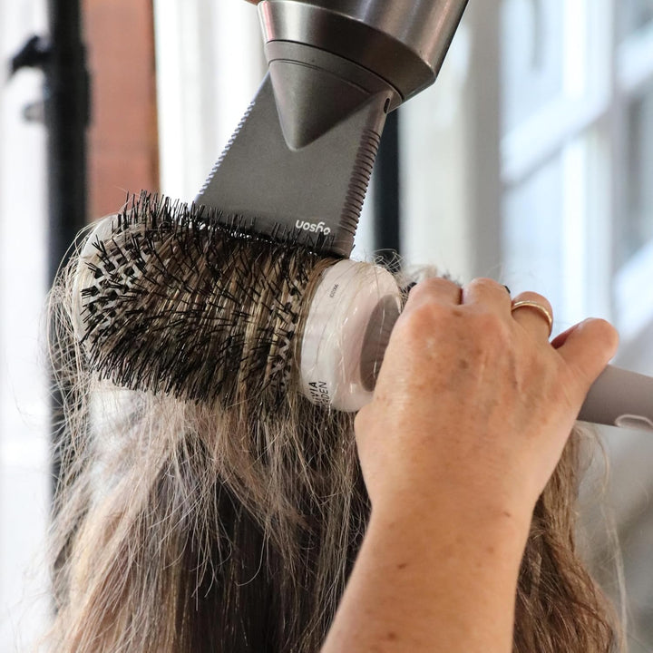 Olivia Garden - Expert Blowout Shine Haarbürste, Weiss und Grau, 55, 55