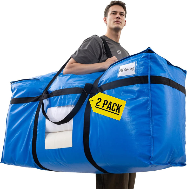 TAILI Extra grosse Umzugstasche für den Umzug, Lagerung Kleidung Bettwäsche Decken Bettdecke Quilt J
