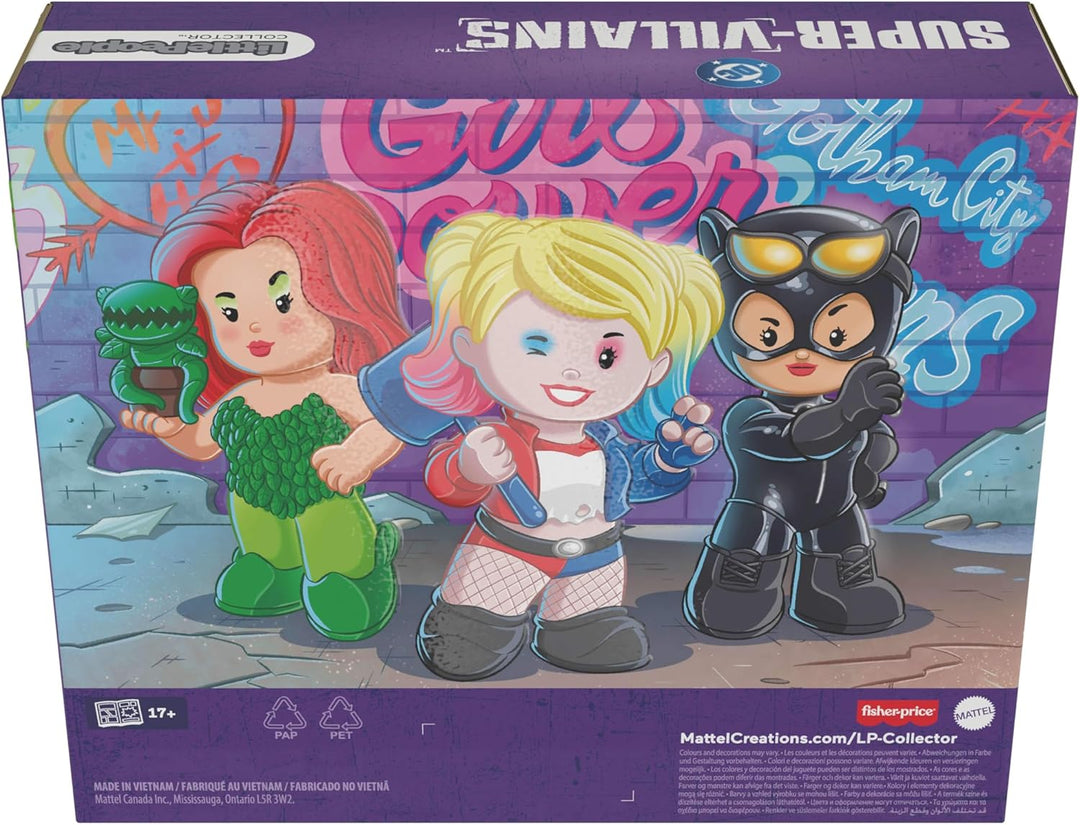 Little People Collector DC Superschurken Sondereditionsset für Fans von Comicbüchern, 3 Figuren in E