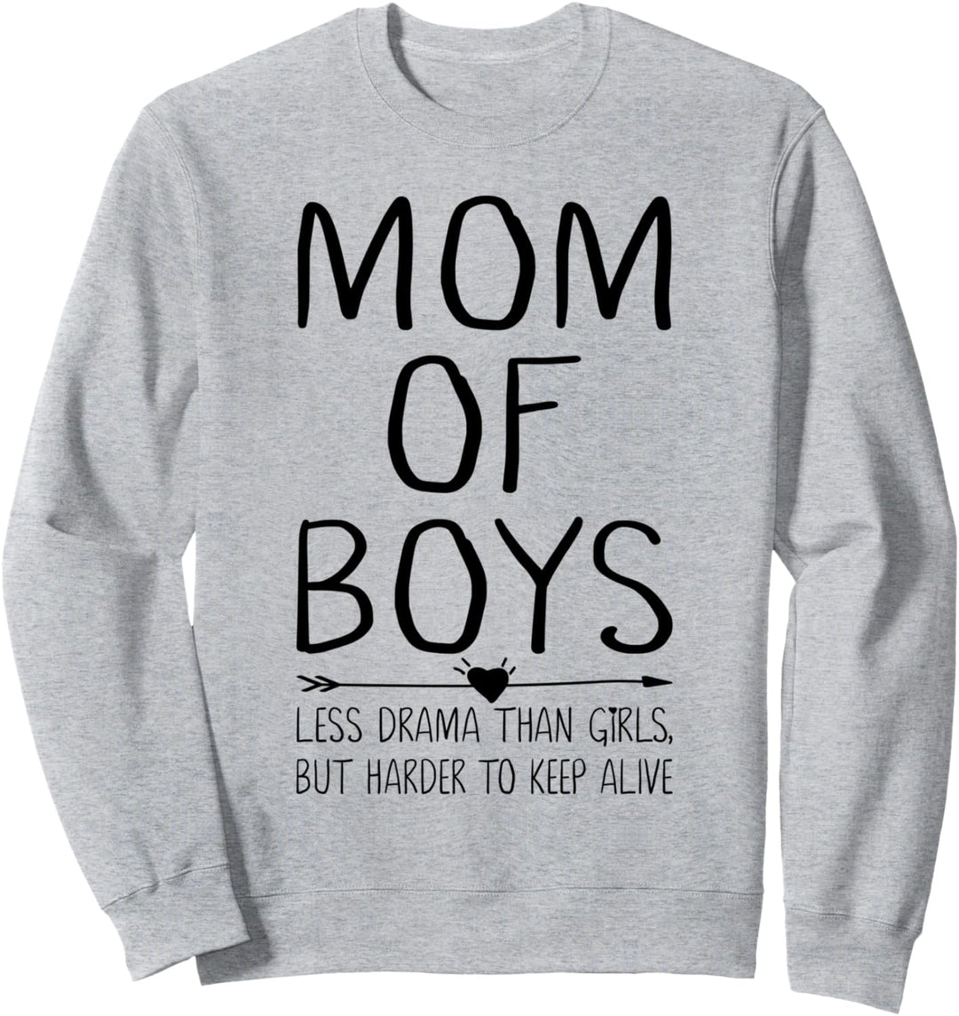 Motherhood Gift for Mama Superhero Mother Funny Mom of Boys Sweatshirt