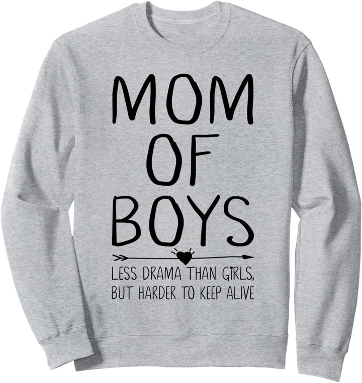 Motherhood Gift for Mama Superhero Mother Funny Mom of Boys Sweatshirt