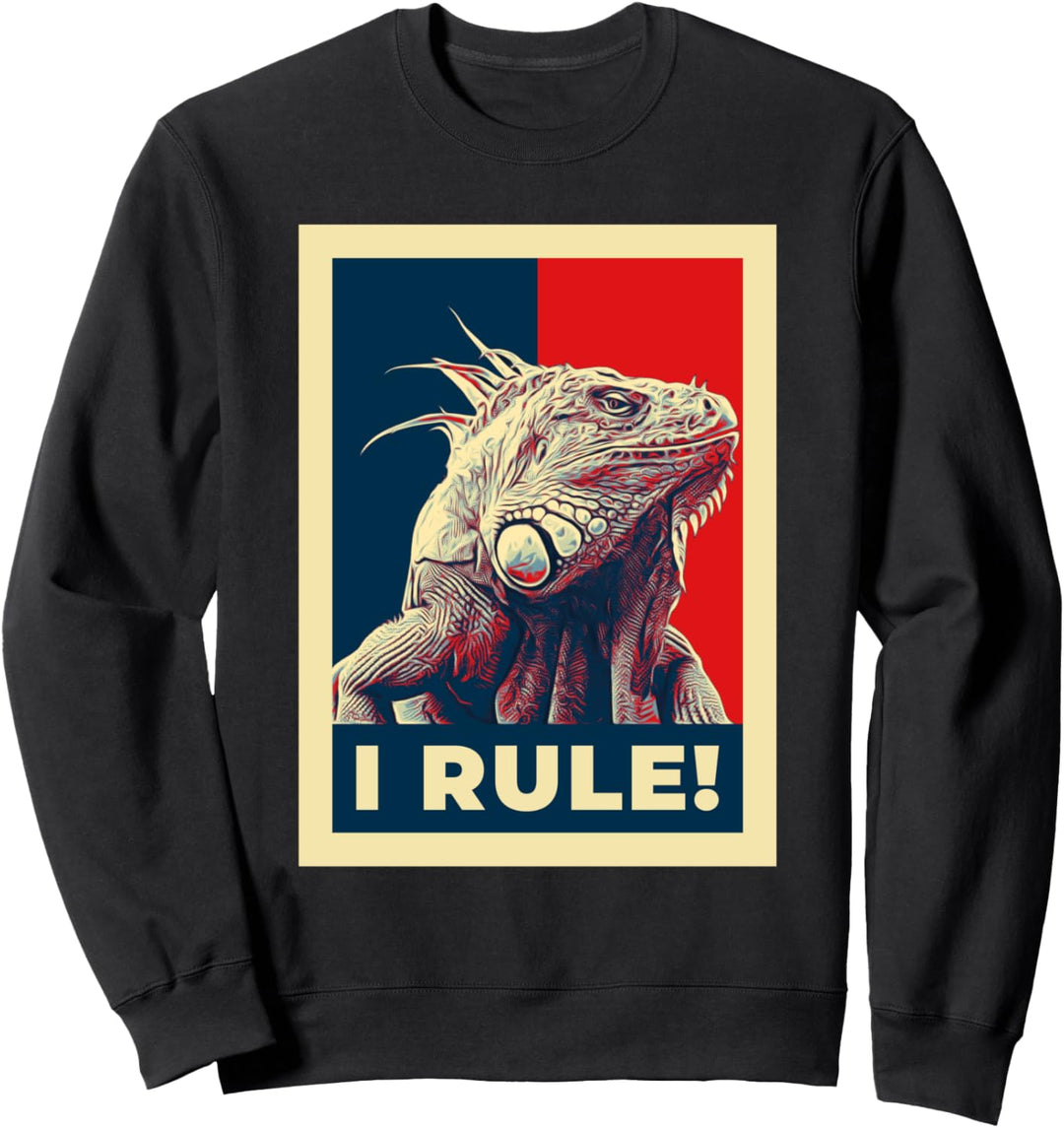 Grüner Leguan Lustiger politischer Stil Sweatshirt