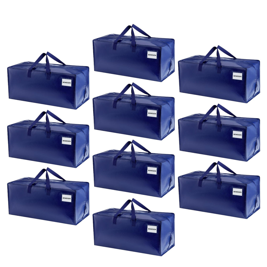 VENO 10-er Pack extra grosse Umzugstaschen mit Rucksackgurten, Umzugshelfer, starke Griffe und Reiss