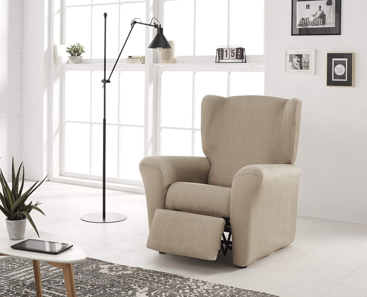 Estoralis Berto - Stretch Husse für Relax-Sessel, Grösse 1 Sitzer (Standard), Farbe Relax Leinen, Re