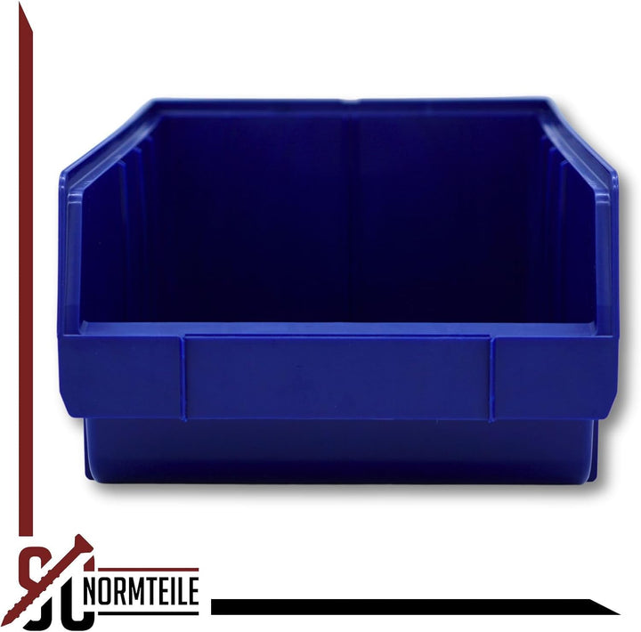 SC-Normteile Sichtbox 8 Stück Grösse 1 (489 x 304 x 185 mm) Blau – PP Kunststoff, stapelbar – Stapel