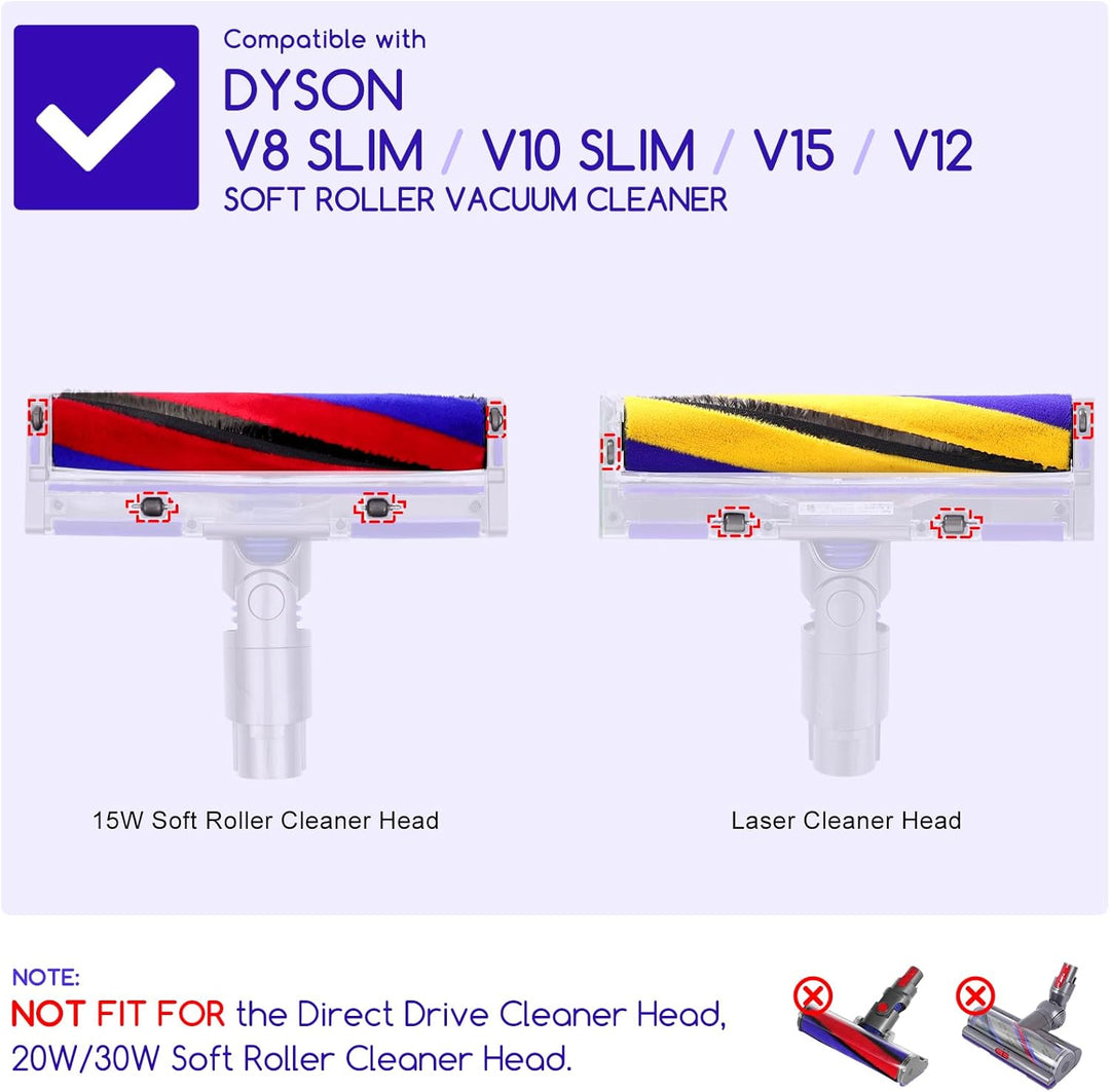 V15 V12 Bürste + Rollen für Dyson V12 Detect Slim Absolute Bürstenwalze, V15 Bürsten Zubehör, V8 /V1