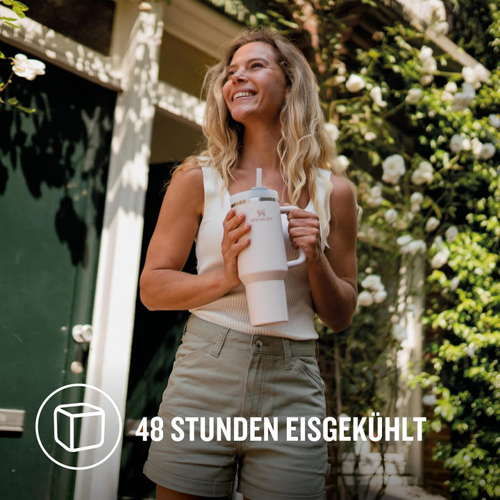 Stanley Quencher H2.0 Flowstate Trinkflasche Mit Strohhalm 1.2L - Thermobecher Kühlt 11 Stunden - 48