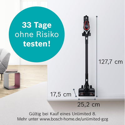 Bosch Akku-Staubsauger Unlimited ProPower Serie 8 BSS81POW1, kabelloser Handstaubsauger, beutellos,