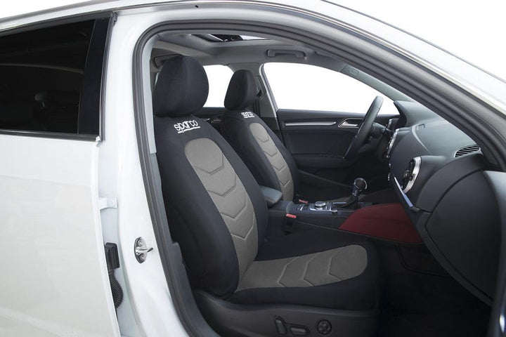 Sparco Sitzbezüge Sparco Schwarz / Grau (11-Teilig) (also kompatibel mit Side-Airbags)