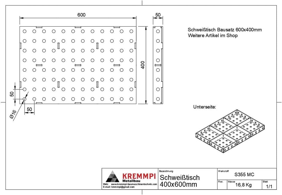 Schweisstisch Lochtisch Bausatz