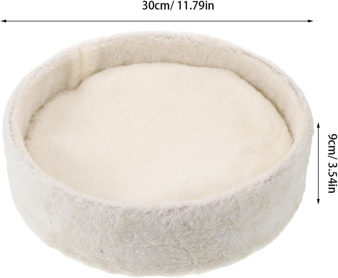 Kisangel Katzenbaum Hängematte Ersatz 30X30cm aus Weichem Fleece mit Kissen Rundes Katzennest für Kl