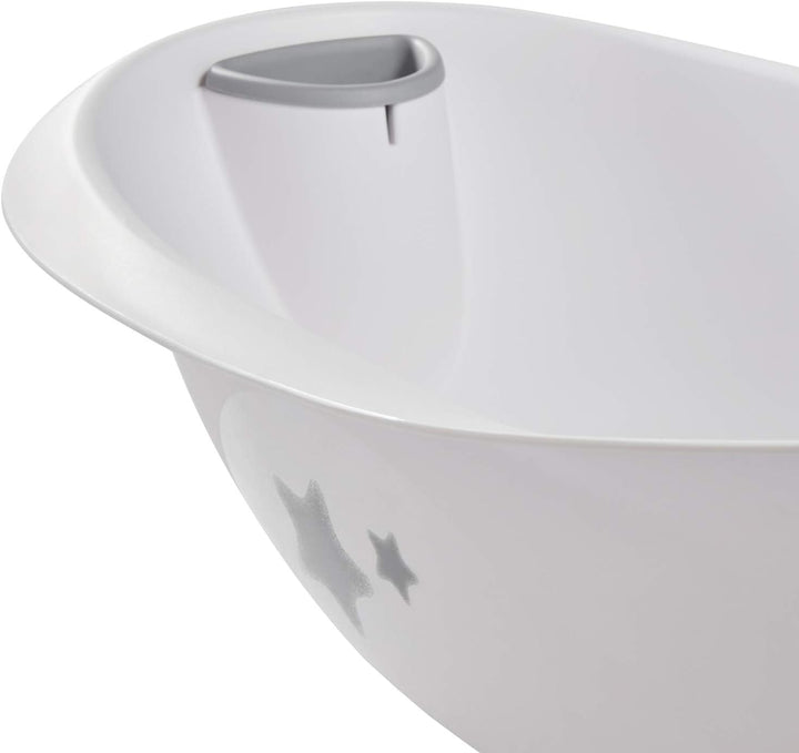 keeeper Stars Ergonomische Babywanne mit Softgriff, Stöpsel und anatomisch geformten Badesitz, Ab 0