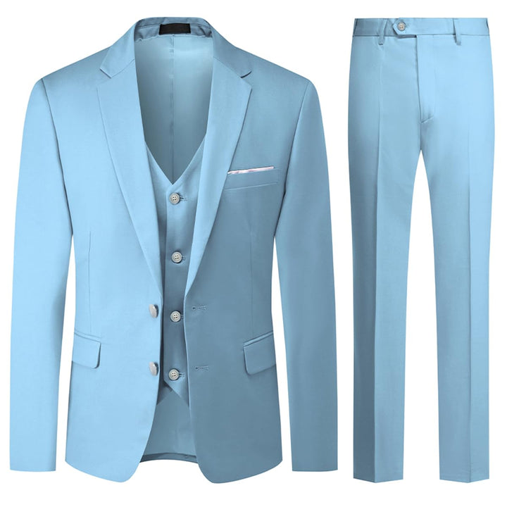 Allthemen Herren Anzug 3 Teilig Slim Fit Anzüge Business Hochzeit Smoking | Sakko Weste Hose, Formel