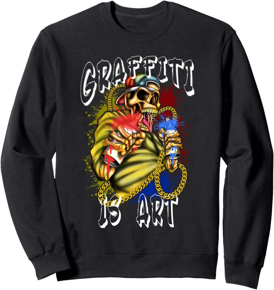 Graffiti-Künstler mit Spraydosen Tagger Street Art Sweatshirt