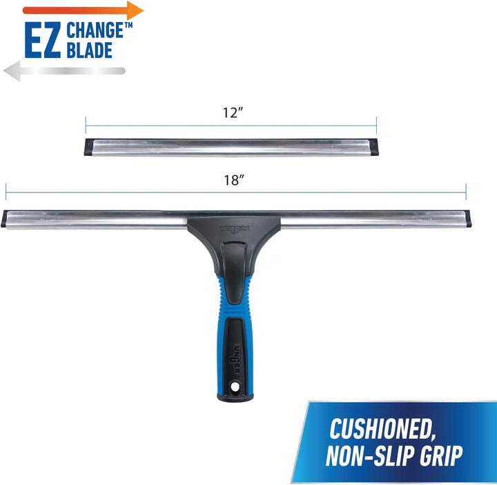 Unger Professional 45,7 cm EZ Change Fenster- und Glasreinigungsrakel – Reinigungsmittel, Abzieher f