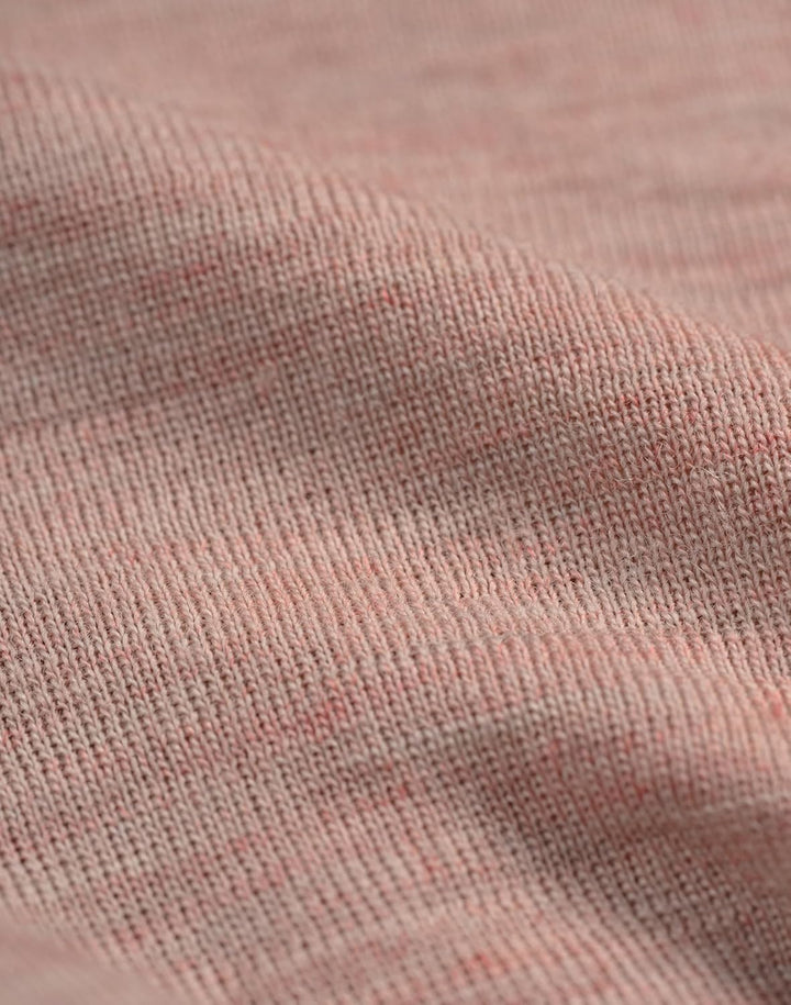 DILLING Damen Rollkragenshirt aus Merinowolle 36 Blusher-melange, 36 Blusher-melange