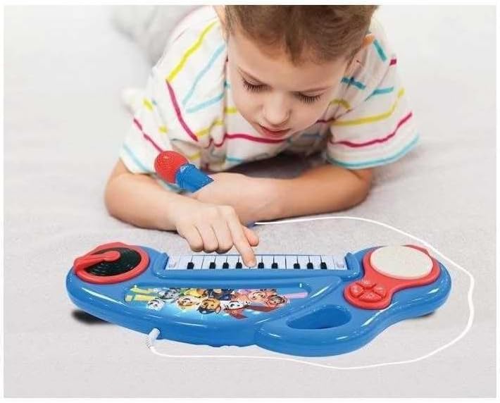 Lexibook K704PA Paw Patrol Elektronisches Klavier für Kinder mit Lichteffekten, Mikrofon, Schlagzeug