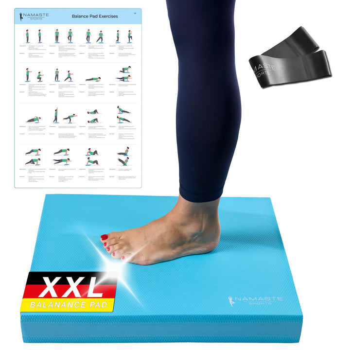 **EINFÜHRUNGSPREIS** NAMASTE Sports® Balance Pad XXL – Mit Poster & Widerstandsband I Rutschfestes T
