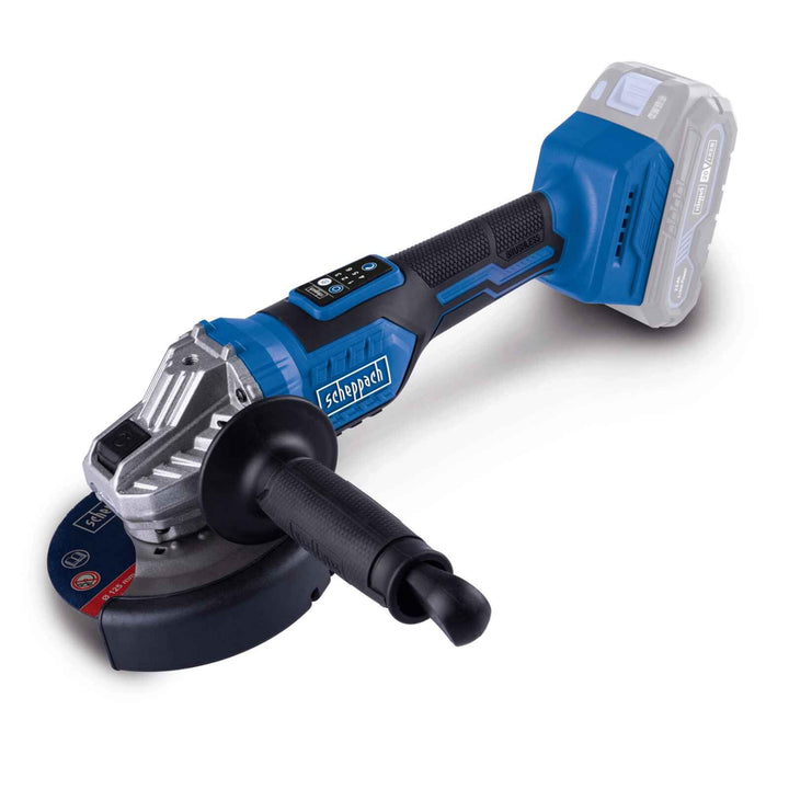 Scheppach Akku Winkelschleifer BC-AG125-X | SchleifscheibenØ 125mm | Drehzahl 2500‒10000 min-1 in 6