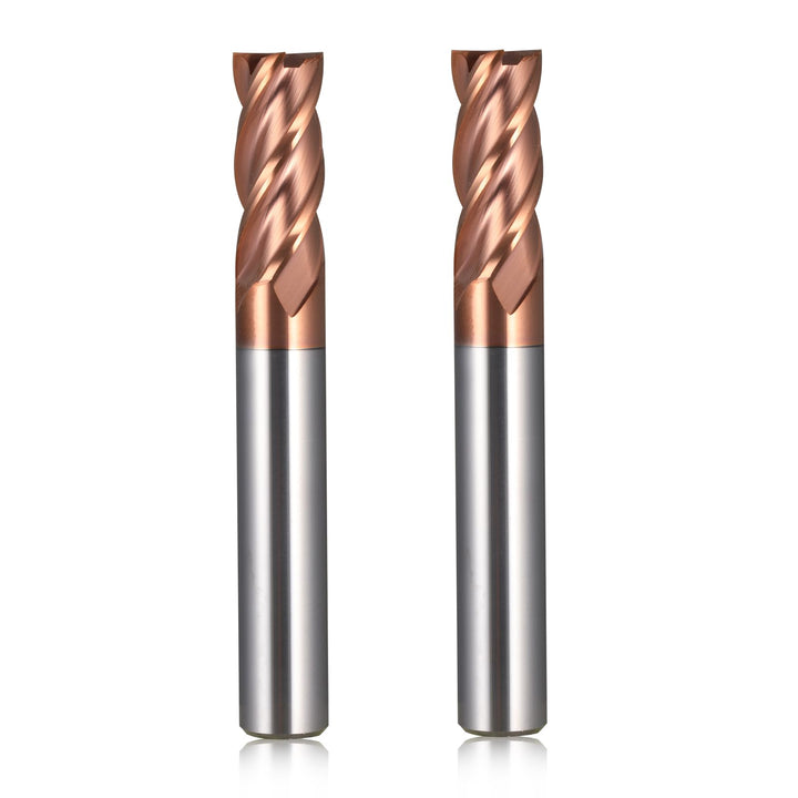 10mm Fräsende Mühle Wolframkarbid 4-Ausschnitt, 25mm Schneidlänge 2-Stücke TiSiN Beschichtung Vollha