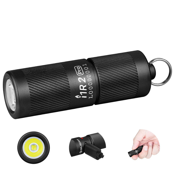 OLIGHT I1R II Pro EOS Mini LED Taschenlampe 180 Lumen Superhelle USB-Aufladbare Taschenlampe Schlüss