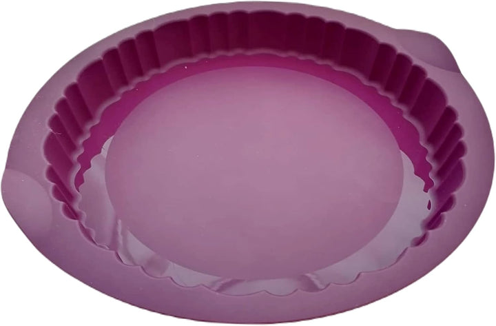 Tupperware Backen Silikonform Kuchen Apfelkuchen Pie lila glatt und gewölbt rund Backform Silikon Gl
