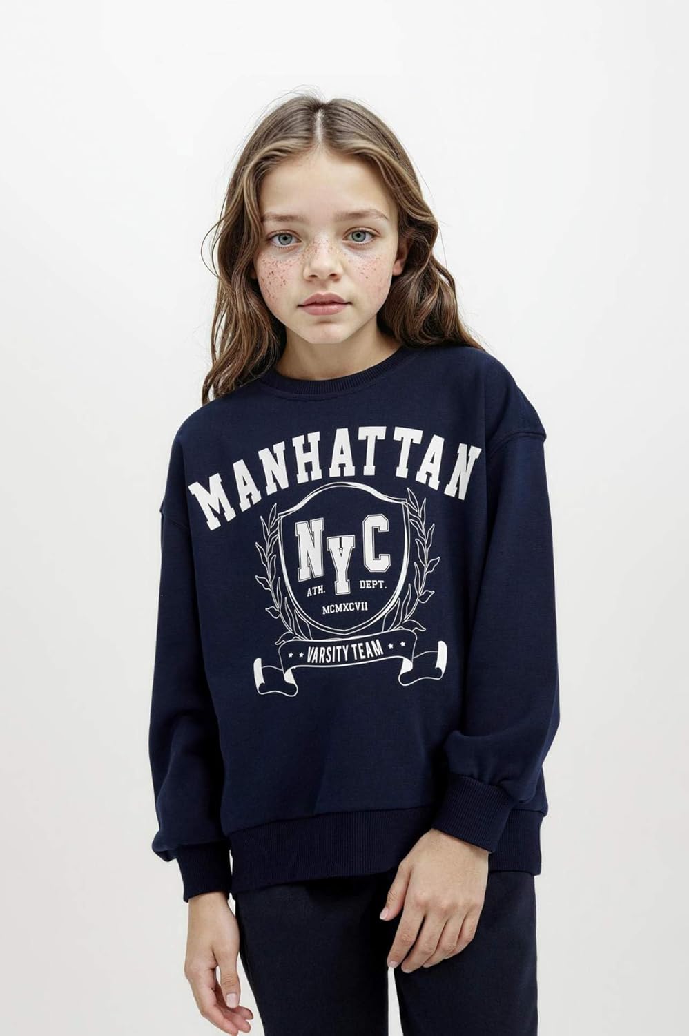 DeFacto Girl Regular Fit Langarm Gestricktes Kapuzen-Sweatshirt für Mädchen 9-10 Jahre Navy, 9-10 Ja