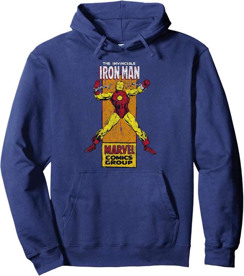 Marvel The Invincible Iron Man Thin Comic Panel Pullover Hoodie