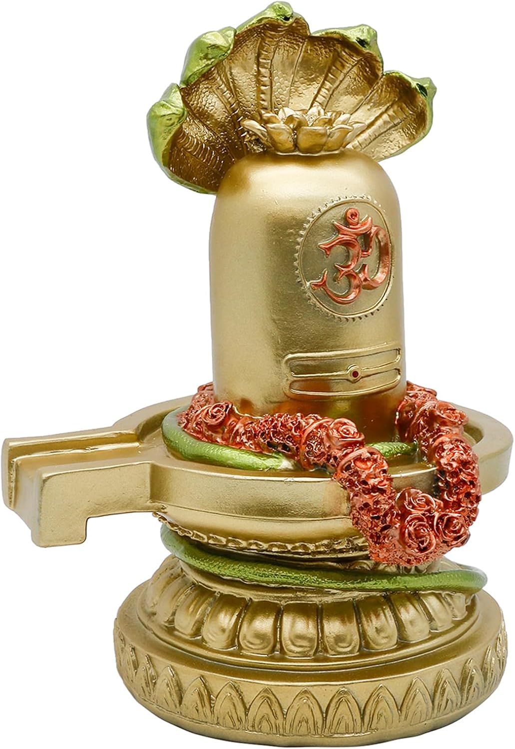 BangDa Bangda Hindu-Lord Shiva-Statue 6.3" X 5.9" X 8.5"H Shiva Lingam Gold, Gold