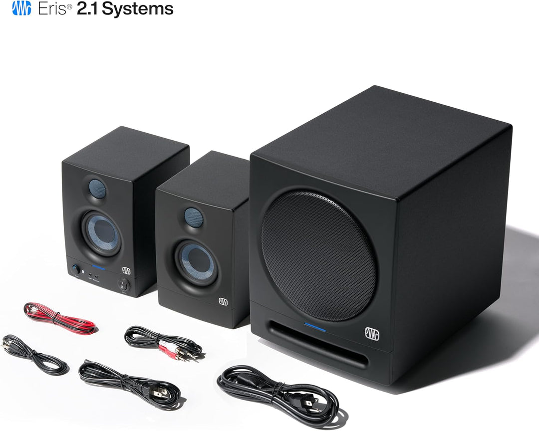 PreSonus Eris 3.5BT Gen 2 – 3,5" Desktop-Aktivlautsprecher mit Bluetooth für Multimedia, Gaming und
