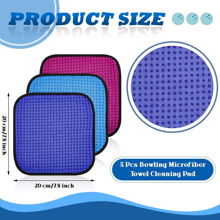 Aoriher Bowlingball-Handtuch, 20 x 20 cm, Shammy Pad, Rag, Bowling, Mikrofaser-Handtuch, leicht abwi