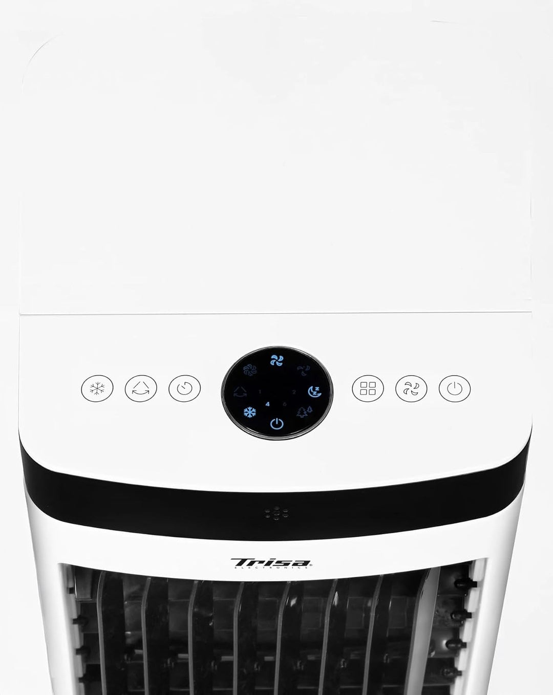 Trisa Turmventilator mit Wasserkühlung 4L - Fernbedienung, Luftkühler für Eis & Wasser, 6h Timer, Os
