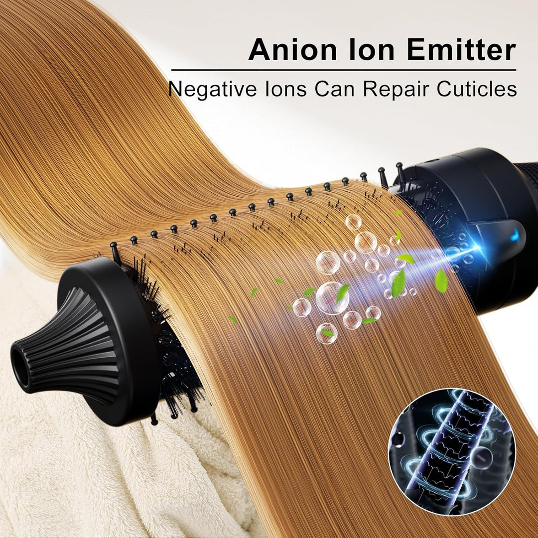 K&K Thermobürste, 1.5 Inch Beheizte Rundbürste, Professioneller Beheizter Lockenwickler Keramik Turm