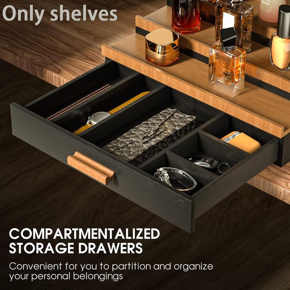 3 Tier Display Ständer, Parfüm Organizer, Abgestuftes Parfümständer Aufbewahrungsbox mit Versteckter