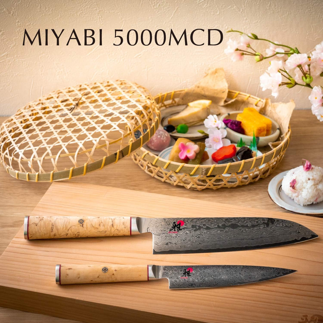 Miyabi 234372-091-0 Shotoh Zubereitungsmesser, Stahl, 9 cm, silber / birke, 31,5 x 8,5 x 3,5 cm Shot