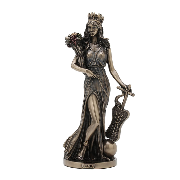 Veronese Design Fortuna Statue aus Kunstharz, griechische Göttin von Fotrune und Wohlstand, bronzefa